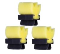 JEWEDECO 3piezas Escoba de Pelo Profesional para Barbero Unidades Cepillo Limpieza de Pelo y Barba Cepillo para Cuello y Zonas de Difícil Acceso para Salón y Hogar Amarillo