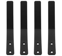 JEWEDECO 4 Ganchos de Pared Negros de Metal Rústico para Colgar Ropa, Abrigos y Sombreros, Percha Mural Vintage Tornillos y Tapones, Gancho Decorativo para Entrada y Organización en Hogar