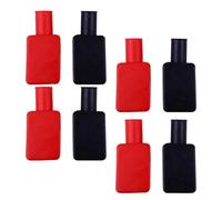 JEWEDECO 4 pares Protector para Bornes de Batería de Coche Fundas de Terminales de Goma Aislantes de Rojo y Negro para Protección Segura y Duradera