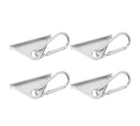 JEWEDECO 4 Piezas Ganchos Ajustables de Aluminio Ranura en T, Gancho Móvil Triangular, Color Plata, para Banco de Trabajo y Perfil de Extrusión de Aluminio