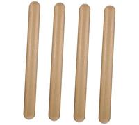 JEWEDECO 4piezas Palos De Ritmo De Madera Natural Instrumentos De Percusión Musical Adultos Claves De Madera Para Actividades y Educativas