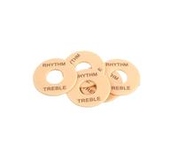 JEWEDECO 5 Arandelas De Agudos Rítmicos Para Guitarra Eléctrica Anillos De Placa De Palanca Accesorios De Repuesto Amarillo Dorado Gn603