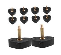 JEWEDECO 5pares Heart Shaped Heel Caps for High Heels Replacement Tips for Shoe Repair Thick and Thin Options