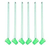 JEWEDECO 6 Collares de Copas Verdes de Plástico Reutilizables para Despedidas de Soltero y Eventos Temáticos Que Mejoran la Atmósfera Festiva Varios estilos