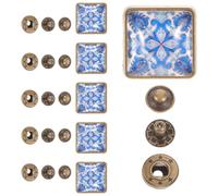 JEWEDECO 6 piezas Botones de Presión Metálicos Cuadrados Unidades Broches Snap Multifunción para Manualidades DIY Resistentes y Decorativos para Ropa Chaquetas y Accesorios