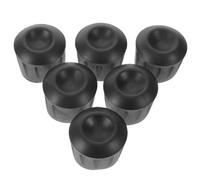 JEWEDECO 6 Piezas Protector sin Herramientas de Goma Compatible Tubos de 35mm en Color Negro para Patas de Soporte de Altavoz y Micrófono Adecuado para Estudios y Setups de Audio