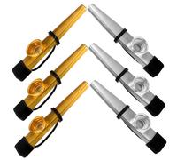 JEWEDECO 6piezas Instrumento Musical Kazoo Pequeño Metal Para Guitarra Ukelele Práctica Musical Kazoo De Interpretación