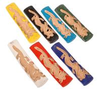 JEWEDECO 7 Barras de Tinta China Tradicional Hechas a Mano Colores Vibrantes para Caligrafía y Pintura Artística Bloque de Tinta para Principiantes y Aficionados Set Creativo de 7