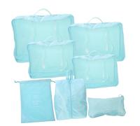 JEWEDECO 7piezas Organizadores De Maletas Juego De De Embalaje para Accesorios De Almacenamiento De Ropa para Camping Gimnasio y Vacaciones