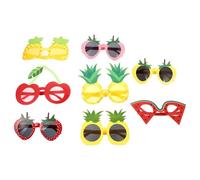 JEWEDECO 8 Gafas de Fiesta de Plástico Forma de Fruta para Playa y Vacaciones, Cómodas de Llevar y Divertidas para Fotos en Cumpleaños y Eventos Varios estilos