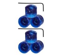 JEWEDECO 8 Perillas de Control del Potenciómetro para Guitarras Eléctricas y Bajos, de Plástico Azul con Llave, Ajuste Preciso en Escenario
