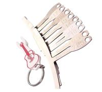 JEWEDECO 9piezas Galgas De Radio Metálicas Para Guitarra Herramientas Luthier Con Marcadores Grabados Compatibles Con Puentes De Cuerdas Incluye Llavero De Color Aleatorio Adecuadas