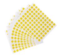 JEWEDECO Adhesivo Estable Juego de 800 Pegatinas en Papel Recubierto Amarillo Adhesivas de Protección de Tierra para Operaciones Eléctricas y Grandes Instalaciones