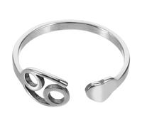 JEWEDECO Anillo Ajustable Para Mujer Acero Inoxidable Joyería De Constelaciones Personalizada Para Cumpleaños y Especiales Cáncer