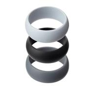 JEWEDECO Anillos Deportivos de Silicona para Gimnasio y Buceo, Paquete de 3 Piezas, Protección Segura para Dedos, Diseño Unisex y Moderno