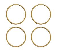 JEWEDECO Asas a Mano Bambú 15 Redondas Diámetro de Cm Interior a Natural 4 Piezas DIY y Accesorios Pequeñas Hechas para Bolsos Maletas de Viaje Manijas