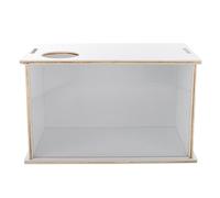 JEWEDECO Bañera de Arena Multifunción para Hámster y Chinchilla Caja de Baño Transparente de Acrílico Grande Inodoro Práctico para Mascotas Pequeñas en Hogar