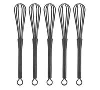 JEWEDECO Batidor de Plástico para Teñir Cabello 5 Piezas, Mini Batidores de 17 Cm, Herramienta para Mezclar Tintes y Huevos, Resistente, Reutilizable y Multiusos para
