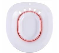 JEWEDECO Bidé Plegable Portátil Rosa para Mujer, Baño Materno para Adultos, Asiento de Inodoro Cómodo Diseño Anti-desbordamiento y Gancho para Cuidado Posparto y Limpieza Íntima Femenina