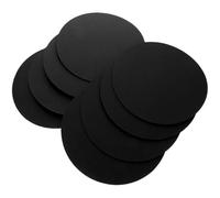 JEWEDECO Bloc de Dibujo 8 Almohadillas para Puntear Mandalas, Cartón Redondo Negro de 17 CM Compatible Técnicas de Pintura al Óleo y Acrílico para Adultos