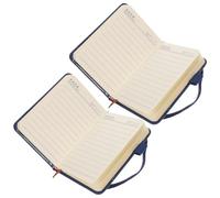 JEWEDECO Bloc de Notas A7 2 Unidades Azul Oscuro Cuadernos de Bolsillo Portátiles para Oficina y Escuela Cuaderno de Negocios Diario de Escritura Minicuaderno para Planificación y Apuntes