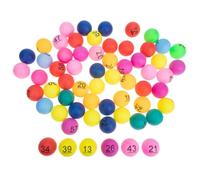 JEWEDECO Bolas de lotería de plástico numeradas del 1 al 90, 90 Unidades, para Bingo, sorteos de Eventos y Juegos de Carnaval