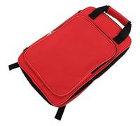 JEWEDECO Bolsa Porta Mazos y Soportes para Guardar Baquetas de Tela Oxford Roja, Diseño Cómodo para Reducir la Tensión en Brazos y Hombros, Adecuado para Músicos en Movimiento