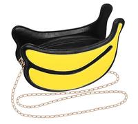 JEWEDECO Bolso Cruzado para Mujer en Forma de Plátano de Pu Resistente Gran Capacidad para Organizar Esenciales Adecuado para Shopping y Viajes
