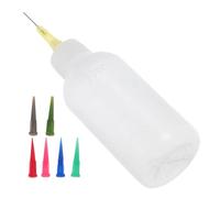 JEWEDECO Botella Aplicadora de Esmalte Cerámico 50 Ml 7 Puntas Intercambiables, Herramienta para Esmaltar Cerámica y Detalles Precisos en Manualidades de Arcilla