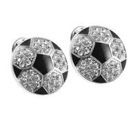 JEWEDECO Broche de Fútbol Cristales Radiantes, Aleación de Zinc, y Versátil para Chaquetas y Bufandas, Paquete de 2 Piezas para Uso Diario
