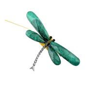 JEWEDECO Broche de Libélula de Resina Verde Decoración de Perlas, Pin de Solapa Creativo y Elegante para Mujeres en Eventos Formales y Cumpleaños