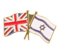JEWEDECO Broche de Metal Insignia Bandera Nacional de Israel en Aleación de Zinc Resistente al Óxido, Prendedor de Solapa Diseño Único y Moderno para Accesorios de Ropa