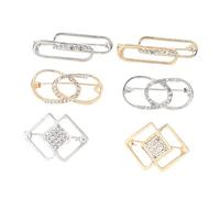 JEWEDECO Broches para Falda 6 Piezas, Alfileres de Seguridad Decorativos para Mujer, Broches de Cintura Pequeños y Delicados en Dorado y Plateado, Accesorios Fijos para Varios estilos