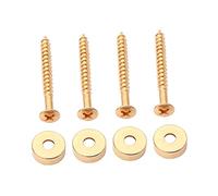 JEWEDECO Bujes Metálicos Dorados y para 4 Fácil Instalación Uso Conveniente para Conectar Cuerpo y Mástil Unión de Mástil de Guitarra Eléctrica