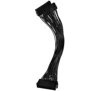 JEWEDECO Cable Divisor de Fuente de Alimentación 24 Pines ATX Negro, Línea de Arranque Dual Dc3.3v-12v para Placa Base, Adaptador Compacto para Doble Fuente de Alimentación en PC Sobremesa