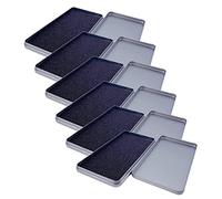 JEWEDECO Caja De Almacenamiento Metálica Para Pantalla De Vidrio Templado, 6 Unidades Plata, Compacta y Portátil, Resistente Para Fundas De Teléfono, Uso Doméstico y Viaje, Tamaño 170x90x15 Mm