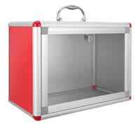 JEWEDECO Caja de Aluminio Cuadrada para Votación con Cerradura, Diseño Moderno y Seguro, Adecuado para Eventos Públicos y Recaudación de Fondos