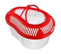 JEWEDECO Caja De Viaje para Mascotas Tanque para Reptiles Jaula Portátil para Reptiles Transportador De Plástico para Viajes Al Parque o Camping Color Neutro Material Resistente