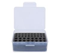 JEWEDECO Caja Organizador de Pilas AA y AAA con Compartimentos Múltiples Contenedor Transparente de Plástico Compacto y Seguro para Gabinetes y Almacenamiento Doméstico