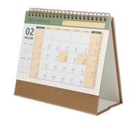 JEWEDECO Calendario De Escritorio De Pie 2025 Decoración De Escritorio Minimalista Cuaderno De Notas Con Sello Dorado Planificador De Oficina En Espiral Independiente