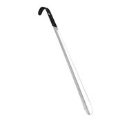 JEWEDECO Calzador de Zapatos Negro de Acero Inoxidable y Pvc Gancho Extra Largo y Diseño Ergonómico para Personas Mayores y Embarazadas Dolor de Cadera o Espalda