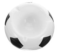 JEWEDECO Cenicero de Cerámica Elemento el Hogar con Diseño de Balón de Fútbol Práctico y Fácil de Limpiar, Adecuado para Sala o Escritorio