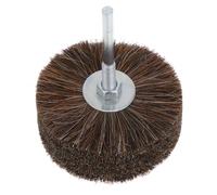 JEWEDECO Cepillo de Rueda de Crin Marrón para Pulidora de Ruedas para Taladro, Adecuado para Tallado de Madera y Joyería, Función de Encerado y Pulido