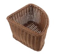 JEWEDECO Cesta Triangular de Almacenamiento para Esquinas Cesta Esquinera de Mimbre Tejida Organizador Multiusos para Snacks Cosméticos y Ropa Tamaño 265 CM de Radio X 16 CM de