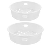 JEWEDECO Cesta Vaporera para Olla Eléctrica de Arroz 2piezas de Pp Blanco Resistencia al Calor y Soporte Estable para Cocinar al Vapor Alimentos Tradicionales