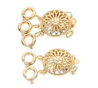 JEWEDECO Cierres Para Capas De Collar, Conector De Joyería De Cobre Dorado, Cierre Separador De Múltiples Niveles Para Evitar Enredos, Accesorios Para Pulseras y Collares, Uso Manual Creativo