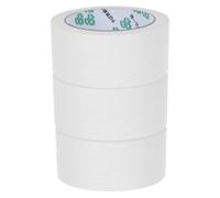 JEWEDECO Cinta de Embalaje Blanca de Papel Kraft Reforzada 45 Mm X 30 M, Autoadhesiva y Escribible, 3 Rollos para Sellado y Envío Seguro en Oficina y Envíos