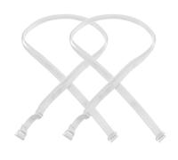 JEWEDECO Cinturón Elástico Fino para Mujer Ajustable y Versátil, Bandas de Sujeción Invisibles para Jeans y Camisas, Paquete de 2 Piezas Blanco