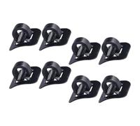 JEWEDECO Clip de Cable de Bicicleta Aleación de Aluminio y Plástico Negro 8 Juegos Hebilla de Cable de Bicicleta con Asiento Adhesivo y Bici de Montaña o Carretera para Montar al Rodar