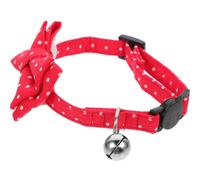 JEWEDECO Collar Ajustable para Perros Pequeños de Algodón con Lazo Adorable y Campana, Accesorio para Mascotas en Días Obsequios y Festivales